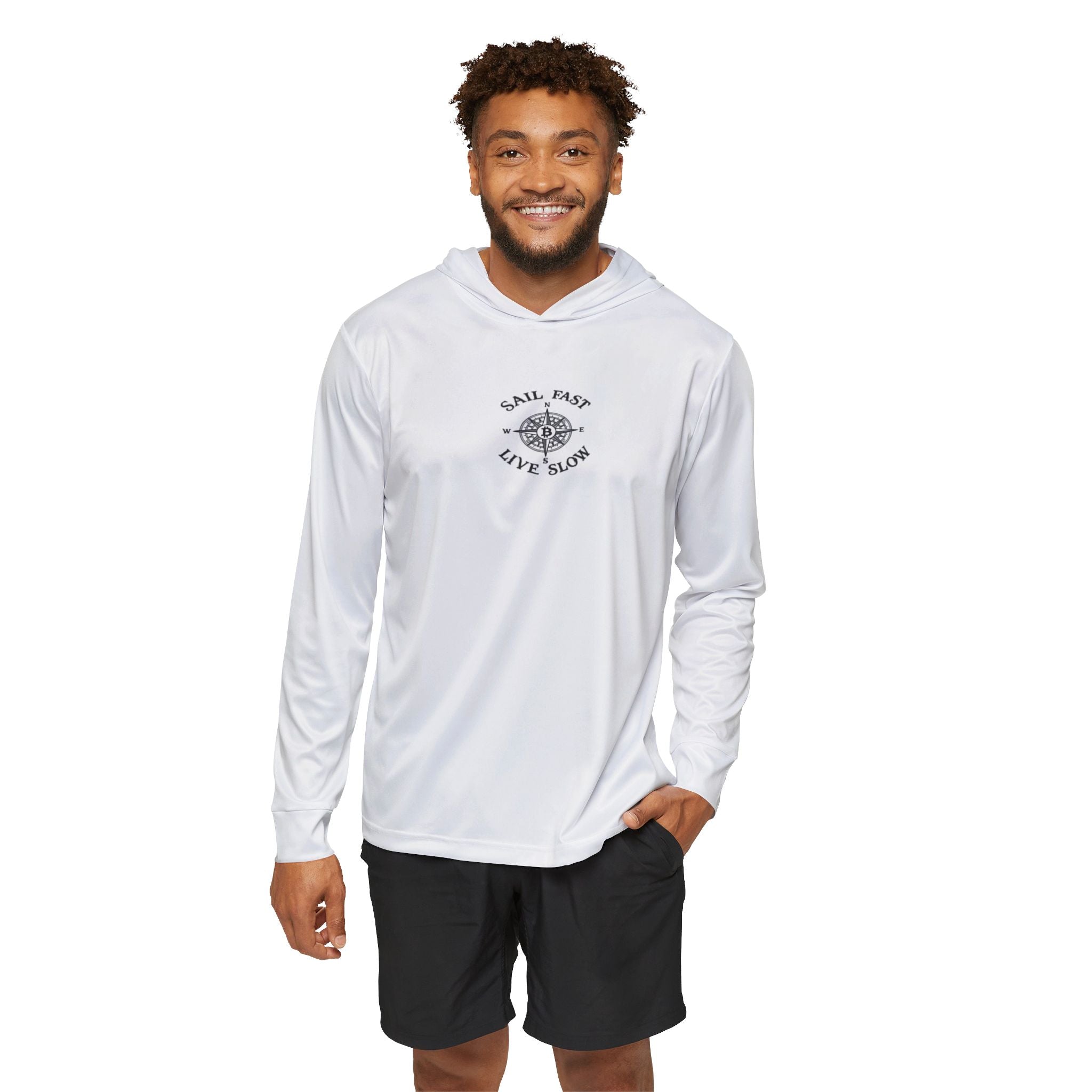 Sail Fast Live Slow Hoodie — Men's Lightweight Nautical Sports Warmup